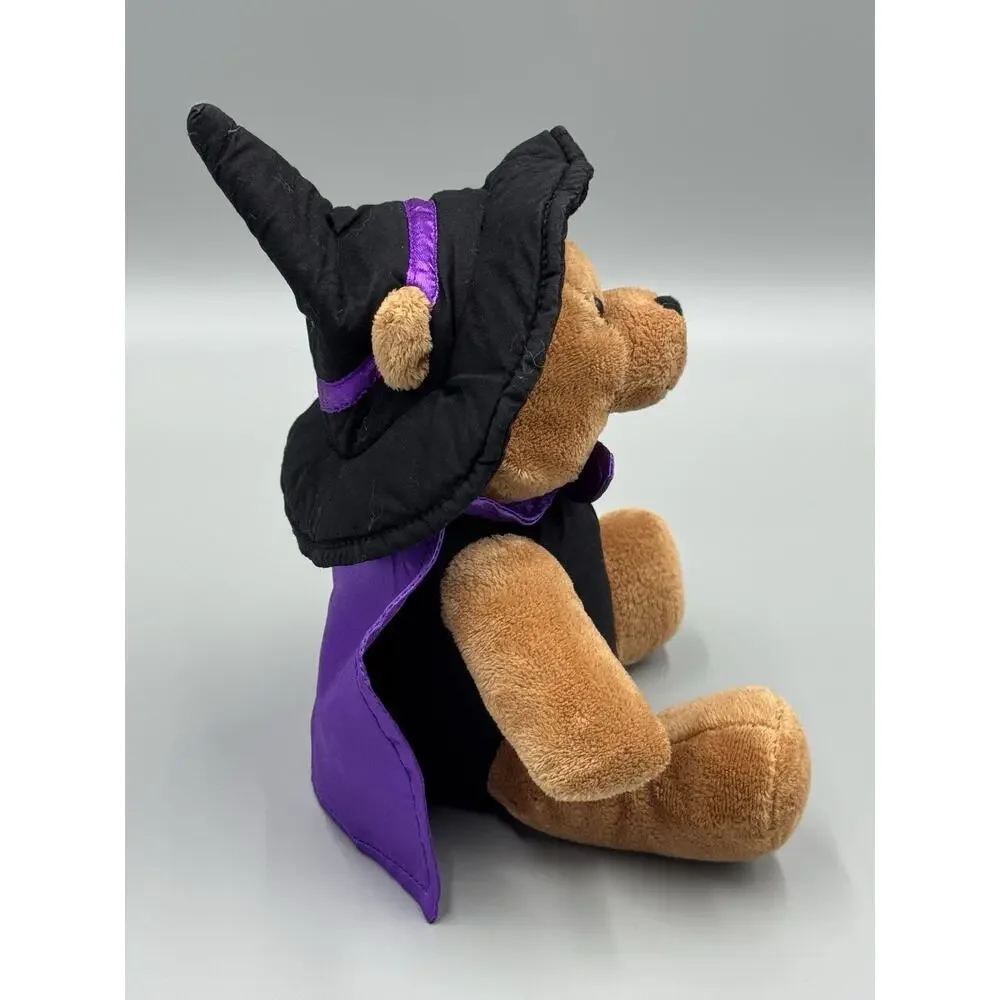 Hallmark Witch Bear Plush 8” Stuffed Animal Wearing Halloween Purple Cape